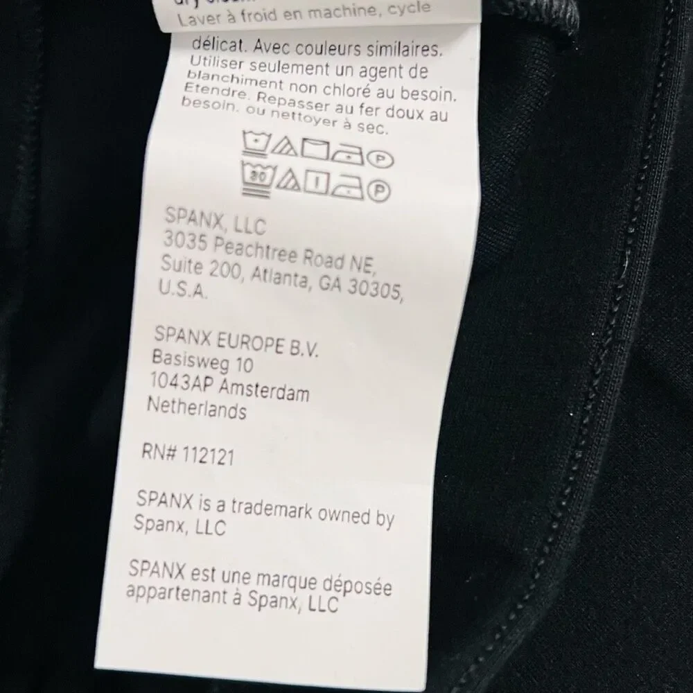 Spanx Women's Black Super Smooth Perfect Fit Ponte Wide Leg Pants Large NWOT - Picture 12 of 13